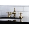 Kingston Brass KC7063BEX Essex 8" Widespread Bathroom Faucet, Antique Brass KC7063BEX